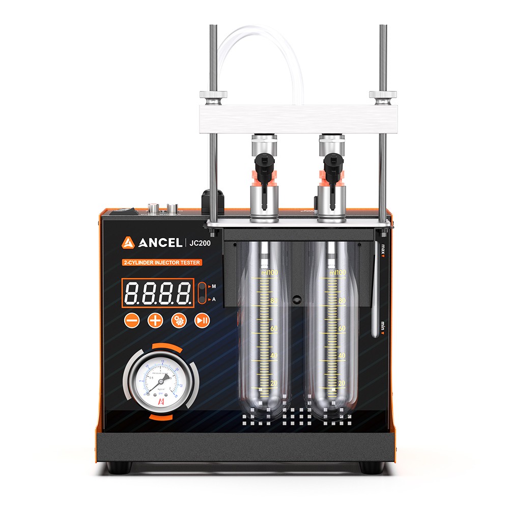 ANCEL JC200 Car Fuel Injector Cleanning Tool 2-Cylinder Tightness Test Machine