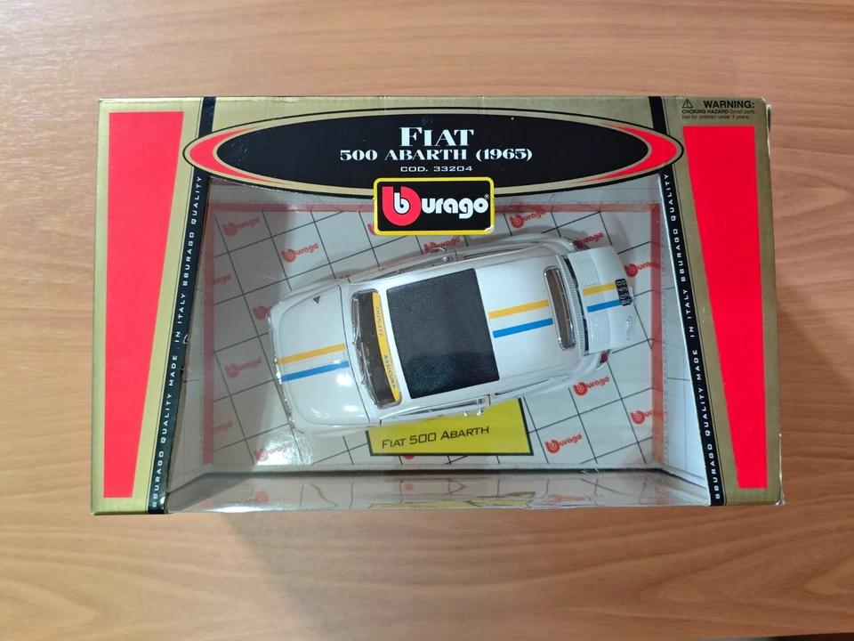 Fiat 500 Abarth Donati 1965 1/16 Bburago Gold Collection 33204 NUOVA - Immagine 2 di 4