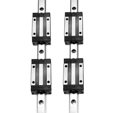 [2 Pack] HGR20/HGH20 200mm/ 7-7/8'' Linear Sliding Rail Guide with 4 HGH20CA ...