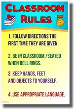 Classroom Rules Elementary Educational 12x18 Made Poster