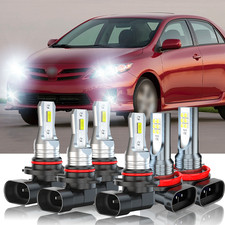 FOR Toyota corolla 2009 2010 2011 2012 2013 Led Headlight Hi/Lo Fog Light Kit