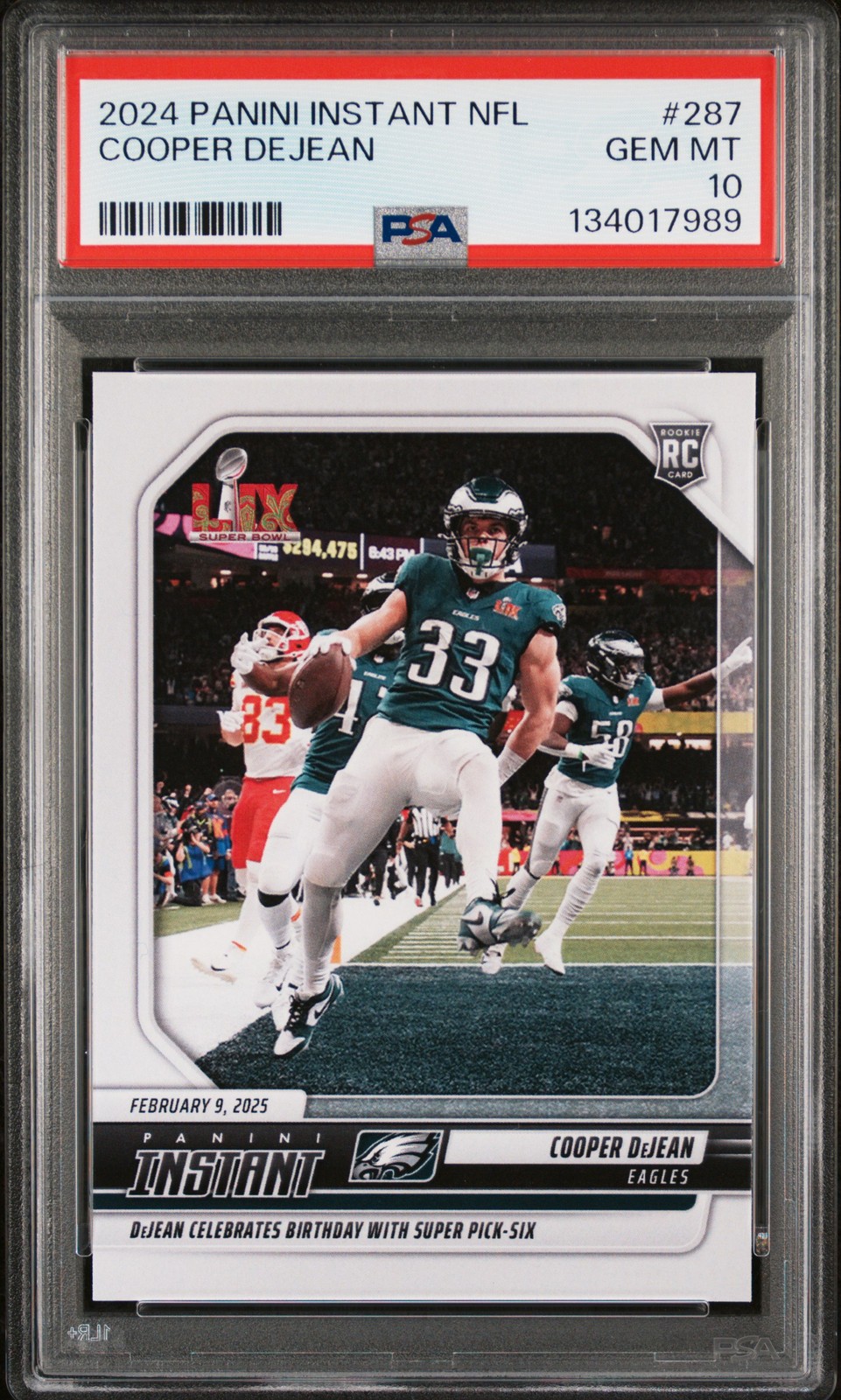 Cooper DeJean Panini Instant NFL #287 Base