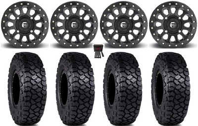 Fuel Vector Beadlock 15'' Wheels Bk 35'' Intersect Tires Can-Am Defender