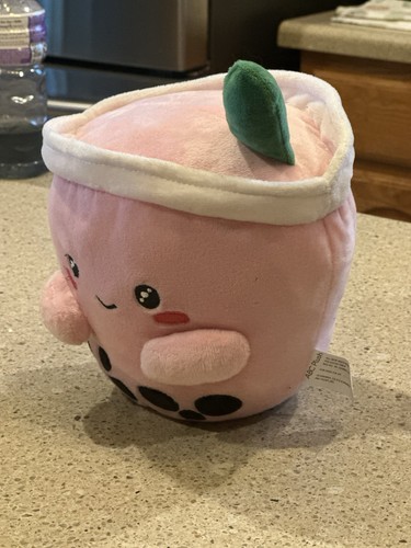 Boba Buddies Pink Plush 10" Kawaii Cute Stuffed Figure 2020 Pre Owned - Picture 6 of 10