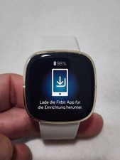 Fitbit Sense FB512GLWT Advanced Health Fitness Smartwatch Gold Small READ 1ST