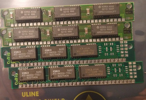 4x1MB 30 Pin Simm RAM, 4MB Total, FPM DRAM, 70ns for 386, 486 etc - FULLY TESTED - Picture 1 of 4
