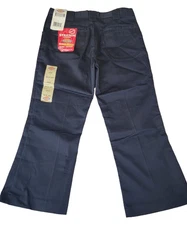 DICKIES WG14112 Size 1 Chic Girls Juniors Black TAB PKT CAPRI Pants NWT