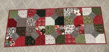Handmade Machine Quilted Christmas Table Runner 17.75   X 44  