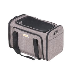 25lb Airline Approved Rolling Cat Carrier with Wheels  Grey Design