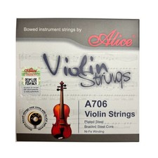 Alice Violin Strings Braided Steel Core Ni-Fe Winding 4/4-1/8 A706