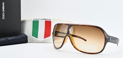 DOLCE GABBANA DG6032 520/13 Sonnenbrille Vintage Wrap Scheibe Havana Luxus Set