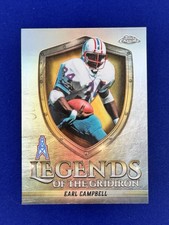 2025 Topps Chrome EARL CAMPBELL Legends of the Gridiron #LOG-12 Silver Refractor