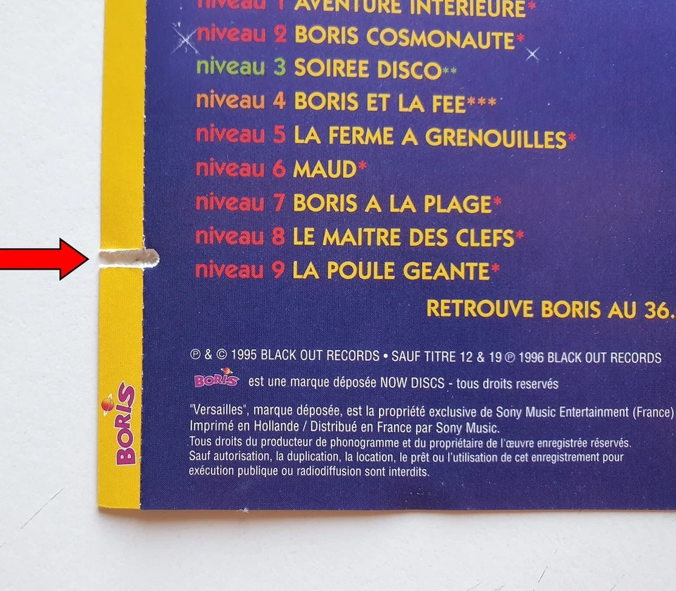 Boris - Boris (Album) - CDA - 1995 - Dance Soirée Disco Miss Camping - Photo 3/3