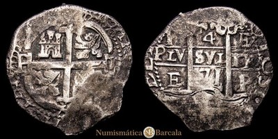  CARLOS II 4 Reales (12,81 Gramosg) 1671 BOL E Cal-514 MBC+