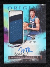 2022-23 Panini Origins Rookie Jersey Turquoise 13/15 Wendell Moore Jr Auto 0zd9