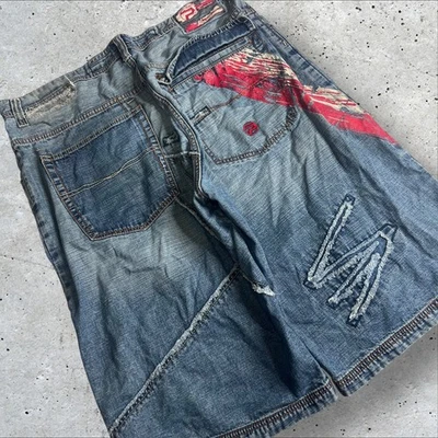 Vintage Pepe Jeans London Baggy Skater Hip Hop Denim Jean Shorts Size 40 - Image 1 of 4