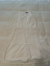 Gap White Fit & Flare Embroidered Eyelet Dress Size 6