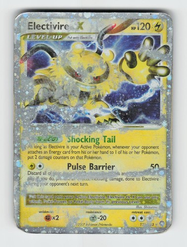 Electivire LV.X 121/123 Holo LV.X Rare Mysterious Treasures Pokemon DMG Shizurow