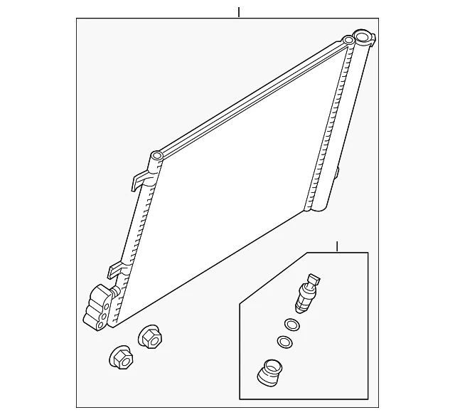 Condensador de aire acondicionado genuino GM 23237860 Foto 3 de 4