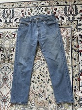 Vintage Levis 501 Jeans Mens 32x29 Blue Button Fly Made In USA 90s Denim Pants