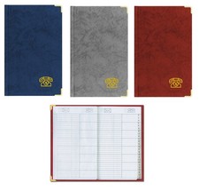 Książka adresowa Książka telefoniczna Kladde Register 72 strony Mosiężne narożniki 13x20,5cm kolorowa