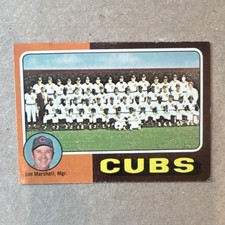 Topps 1975 Jim Marshall #638 Team Checklist Chicago Cubs MLB Baseball Card