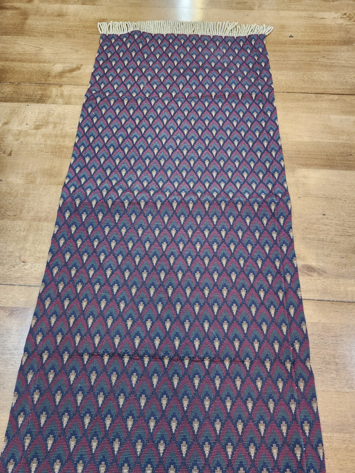 Table Runner Or Dresser Scarf With Tassels Thick Fabric Pretty Fall Colors