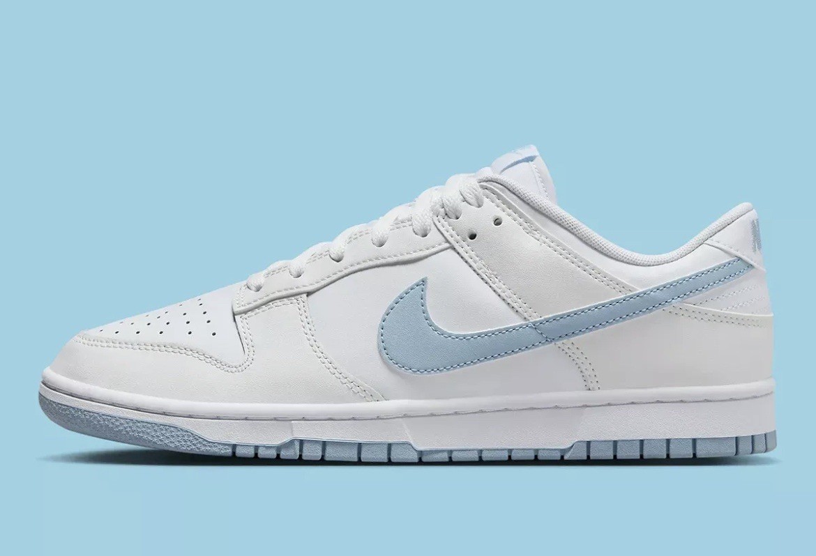 NEW Nike Dunk Low Retro White Light Armory Blue Sneakers DV0831-109 Mens Sizes