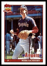 Mark Eichhorn 1991 Topps #129 Angels MLB READ FREE SHIPPING AutographDen