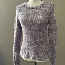 American Eagle Sheer Marled Knit Sweater Angora Blend Soft Girl Aesthetic Size M