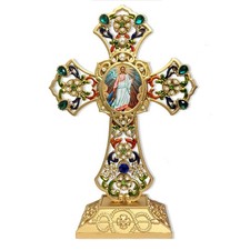 Resurrection of Jesus Christ Filigree Standing Cross Easter Decoration Gift