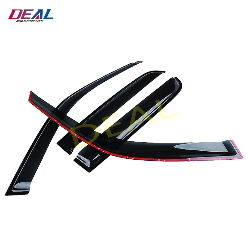 4pcs JDM Smoke Sun/Rain Guard Vent Shade Window Visors Fit 97-01 Honda CRV CR-V Foto 3 de 4