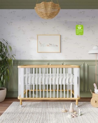 Nestig the Cloud 3-in-1 Convertible Nursery Crib Brazilian Pine, Walnut