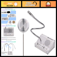 Dual-Way Window Intercom System, Counter Speakers  Microphone for Business, Off