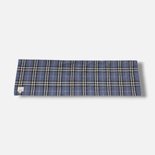 Burberry Unisex Kids Blue Vintage Cashmere Check Button-Snap Snood Scarf