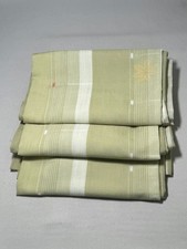 Vintage Kanebo Kimono Washable Small Pattern Yellow-Green Casual Used