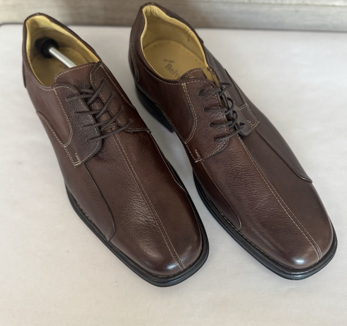 NEW Studio Belvedere Bay Bridge Brown Pebble Leather Oxford 