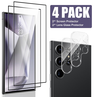 For Samsung Galaxy S24/S23/S22 Ultra Tempered Glass Screen Protector Camera Lens