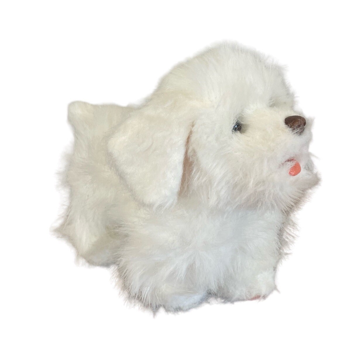 Fur Real Friends White Puppy Dog (Barks and Walks) 2010 Fluffy