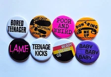 Classic Punk Rock Pinback Buttons Magnets & Bottle Openers. Set 07