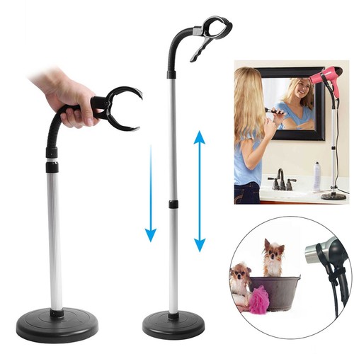 Adjustable Hair Dryer Holder Wall Mount Blow Dryer Bracket Removable Sucking Cup - Picture 2 of 11