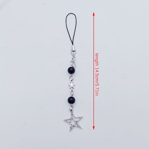 Fashion Minimalist Star Phone Strap Y2k Metal Phone Lanyard Cellphone Chains - 第 5/5 張圖片