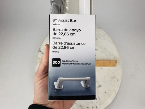 Delta 9" Assist Bar Grab Bar White Bathroom Safety CF509W Handicap - Picture 4 of 8