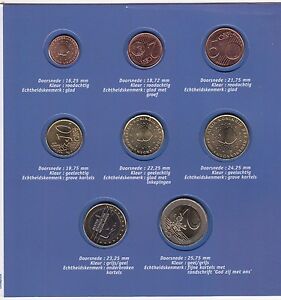 Coins Netherlands euro 2001 set of 8 in original pack ...