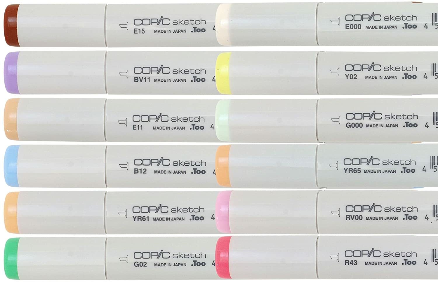 .Too Copic sketch basic 12-color set B Art Markers for Design/Manga/Anime