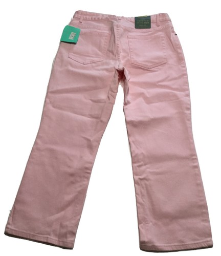New Caslon Of Nordstrom Women’s Sz 10 Fresh Pink Cropped Denim Jeans 30X24” - Picture 2 of 8