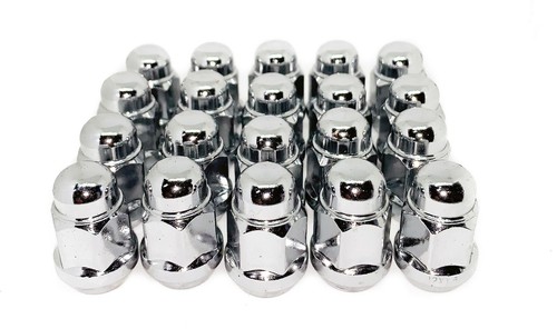 20 Chrome Bulge Acorn Lug Nuts 12x1.5 – Fits Chevy Corvette Stingray & Z06, 3/4
