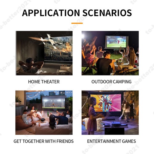 HD 1080P Mini LED Projector HDMI-compatible USB/AV/TF Slots W/ Remote Controller - Picture 14 of 27