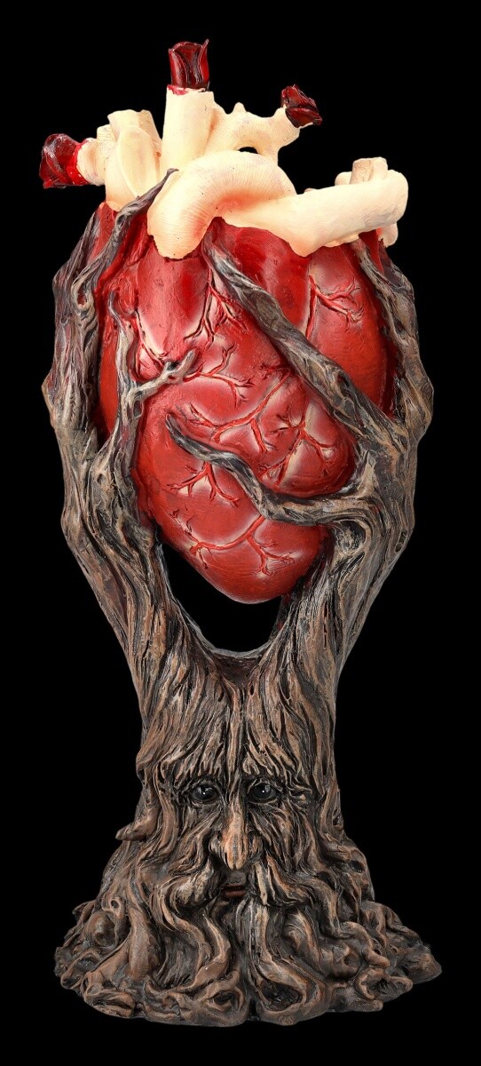 Greenman Figur Wraps Red Heart Fantasy Decorations Storage Box 33.5cm