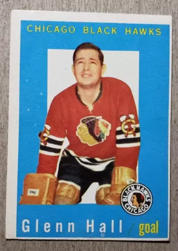 1959-60 Topps Glenn Hall #32 Chicago Blackhawks